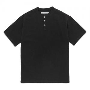 S/S HENLEY T-SHIRT FS [BLACK]