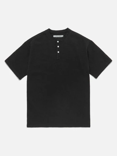 S/S HENLEY T-SHIRT FS [BLACK]