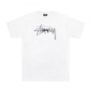 REV. STOCK EMB. TEE-WHT.PURPLE