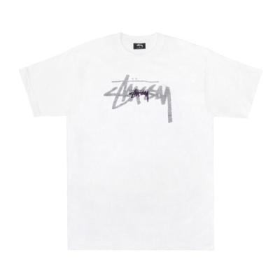 REV. STOCK EMB. TEE-WHT.PURPLE
