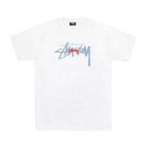 REV. STOCK EMB. TEE-WHT.PINK