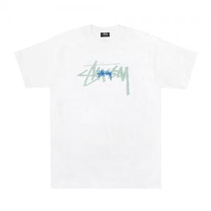 REV. STOCK EMB. TEE-WHT.BLUE