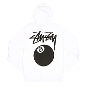 8 BALL ZIP HOOD-WHT