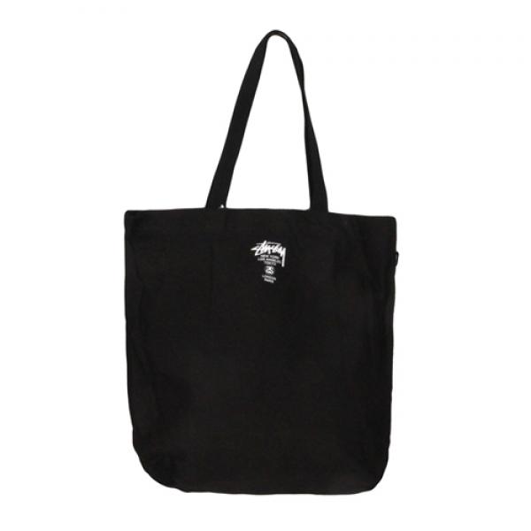 WORLD TOUR CANVAS TOTE-BLK