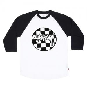CHECKER RAGLAN-WHT