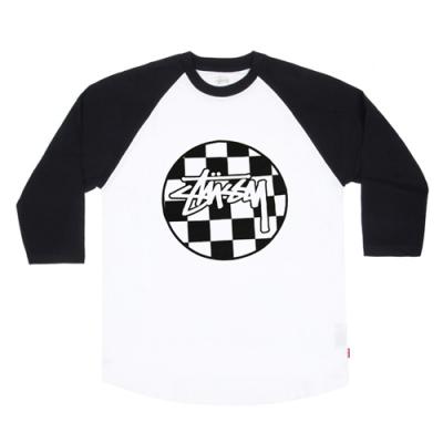 CHECKER RAGLAN-WHT