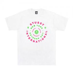 CITY CIRCLE TEE-WHT(pink)