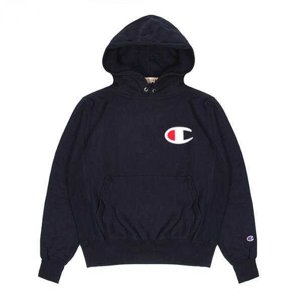 빅C 리버스위브 후드티 NVY