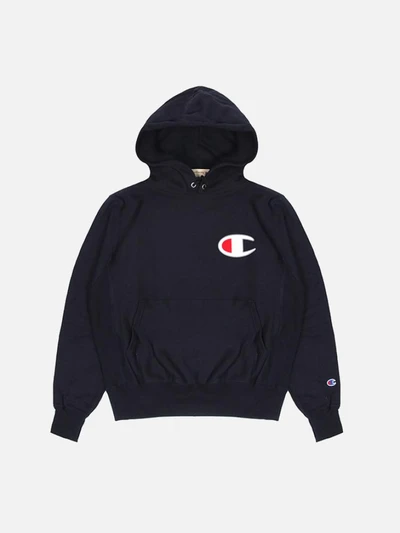 빅C 리버스위브 후드티 NVY