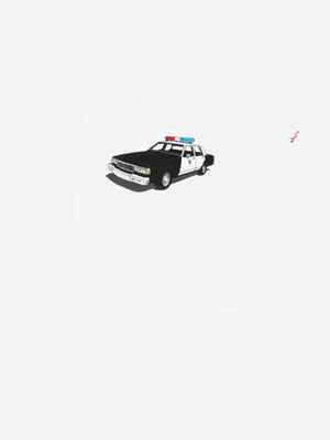 HUF x CHOC LA COP CAR TEE-WHT