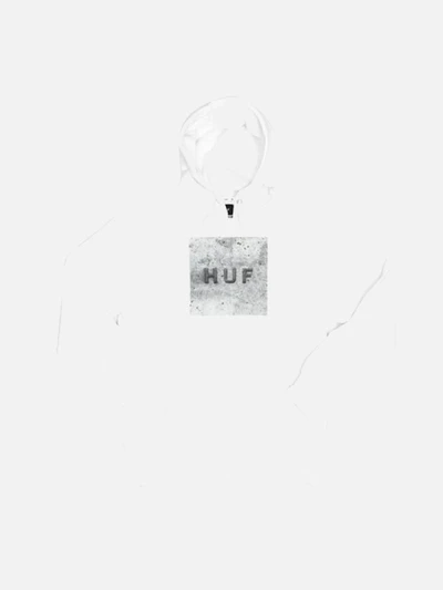 CONCRETE BOX LOGO PULLOVER FLEECE-WHT