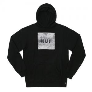 CONCRETE BOX LOGO PULLOVER FLEECE-BLK