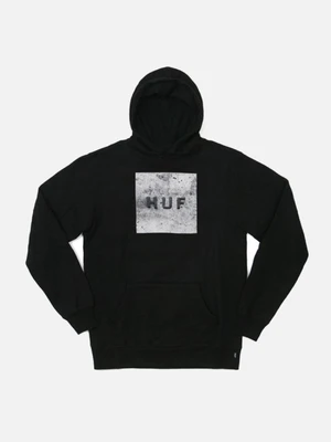 CONCRETE BOX LOGO PULLOVER FLEECE-BLK