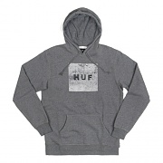 CONCRETE BOX LOGO PULLOVER FLEECE-GRY