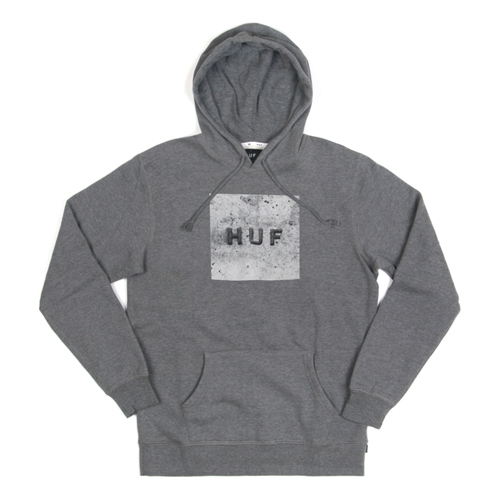 CONCRETE BOX LOGO PULLOVER FLEECE-GRY