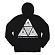 CONCRETE TRIPLE TRIANGLE PULLOVER FLEECE-BLK
