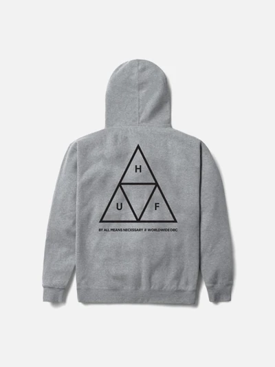 TRIPLE TRIANGLE PULLOVER FLEECE-H.GRAY