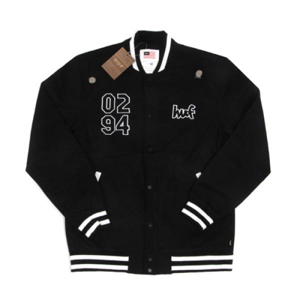 CHUNK VARSITY JACKET-BLK/WHT
