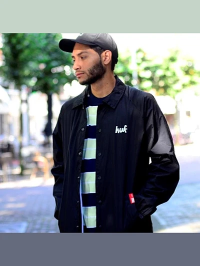 HUF X CHOC CHUNK COACHES JACKET-BLK