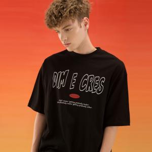 LINE LOGO BOXY T-SHIRT_BLACK