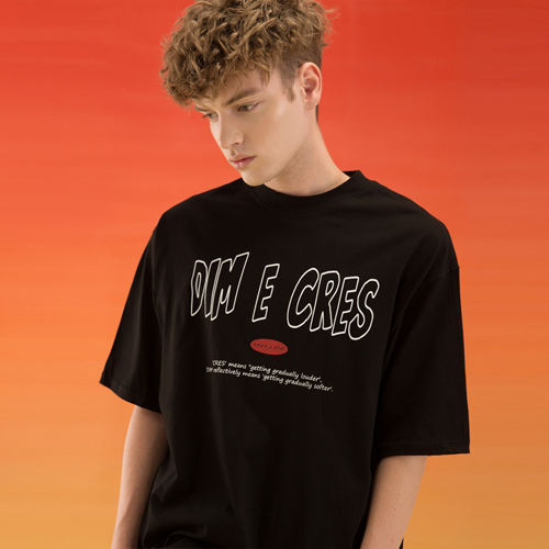 LINE LOGO BOXY T-SHIRT_BLACK