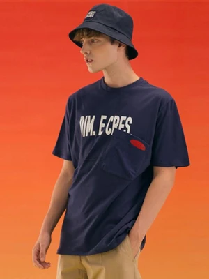 POCKET POINT BOXY HALF TEE_NAVY