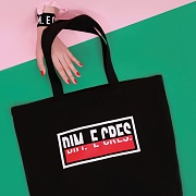 SQUARE LOGO ECO BAG_BLACK