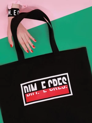 SQUARE LOGO ECO BAG_BLACK