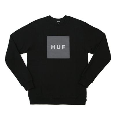 BOX LOGO CREWNECK FLEECE-BLK