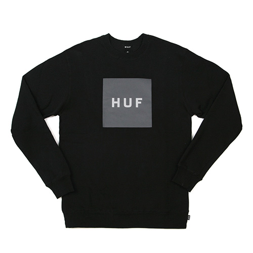 BOX LOGO CREWNECK FLEECE-BLK