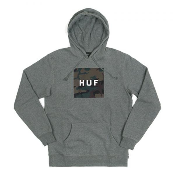 MUTED MILTARY BOX LOGO PULLOVER-GRY