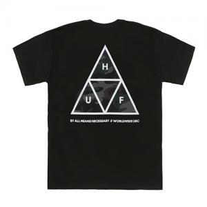 MUTED MILTARY TRIPLE TRIAGNLE TEE-BLK