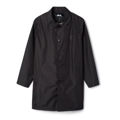 C16 LONG COACH JACKET-BLK