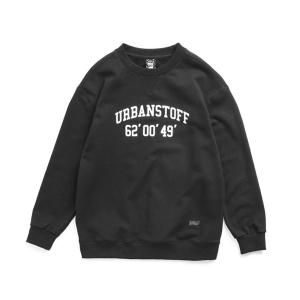 [URBAN STUFF] USF SLOGAN SWEATSHIRTS 4C (BLACK)