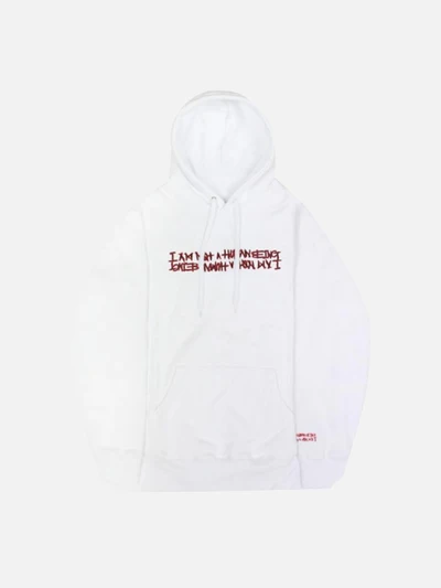 RED BASIC LOGO 2 HOODIE - WHITE