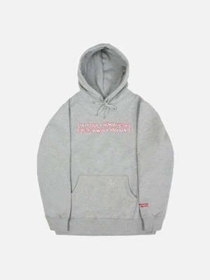 RED BASIC LOGO 2 HOODIE - GREY