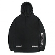 PATCHED BASIC LOGO HOODIE - BLACK
