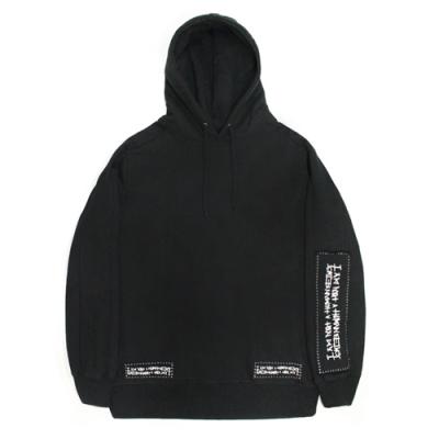PATCHED BASIC LOGO HOODIE - BLACK