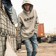 THUNDER OVERSIZE HOODIE-GREY