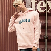 BLOCKS PULLOVER HOODIE-PINK