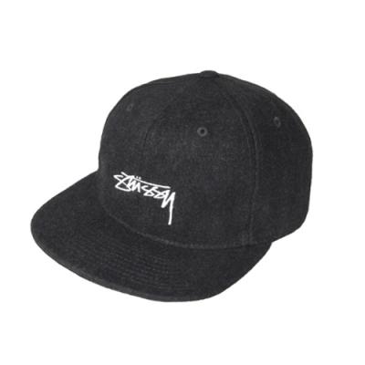 SMOOTH STOCK MELTON WOOL CAP-BLACK
