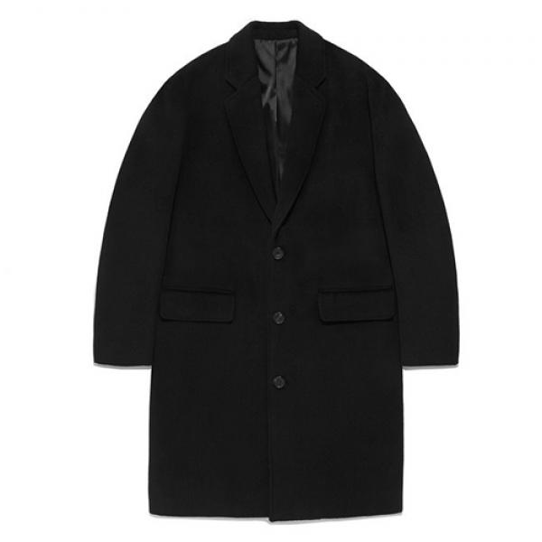 OVERSIZE CHESTERFIELD COAT FA [BLACK](FAVJ01)