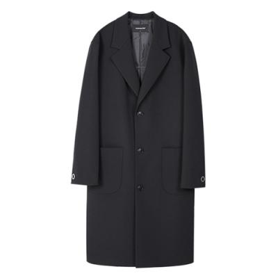 UNISEX SANTOS OVERSIZED COAT awa056 - BLACK