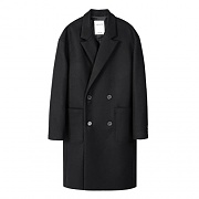 GENTLEMAN SHOULDER DROP COAT awa065 - BLACK