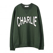 UNISEX APPLIQUE NAME SWEATSHIRT atb101 - GREEN