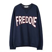 UNISEX APPLIQUE NAME SWEATSHIRT atb101 - NAVY