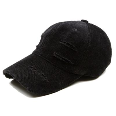 OVR16T3012-TOME.3 DAMAGE CORDUROY BLACK BALLCAP