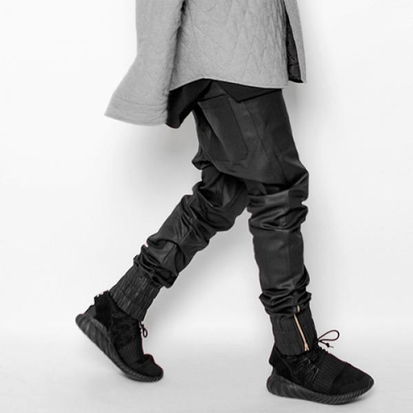 2016FW TWIST JOGGER PANTS COATED BLACK