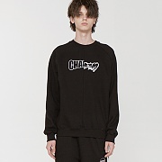 LOGO CUT OFF SWEATSHIRT_BK