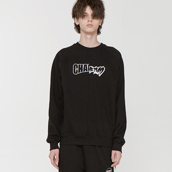 LOGO CUT OFF SWEATSHIRT_BK